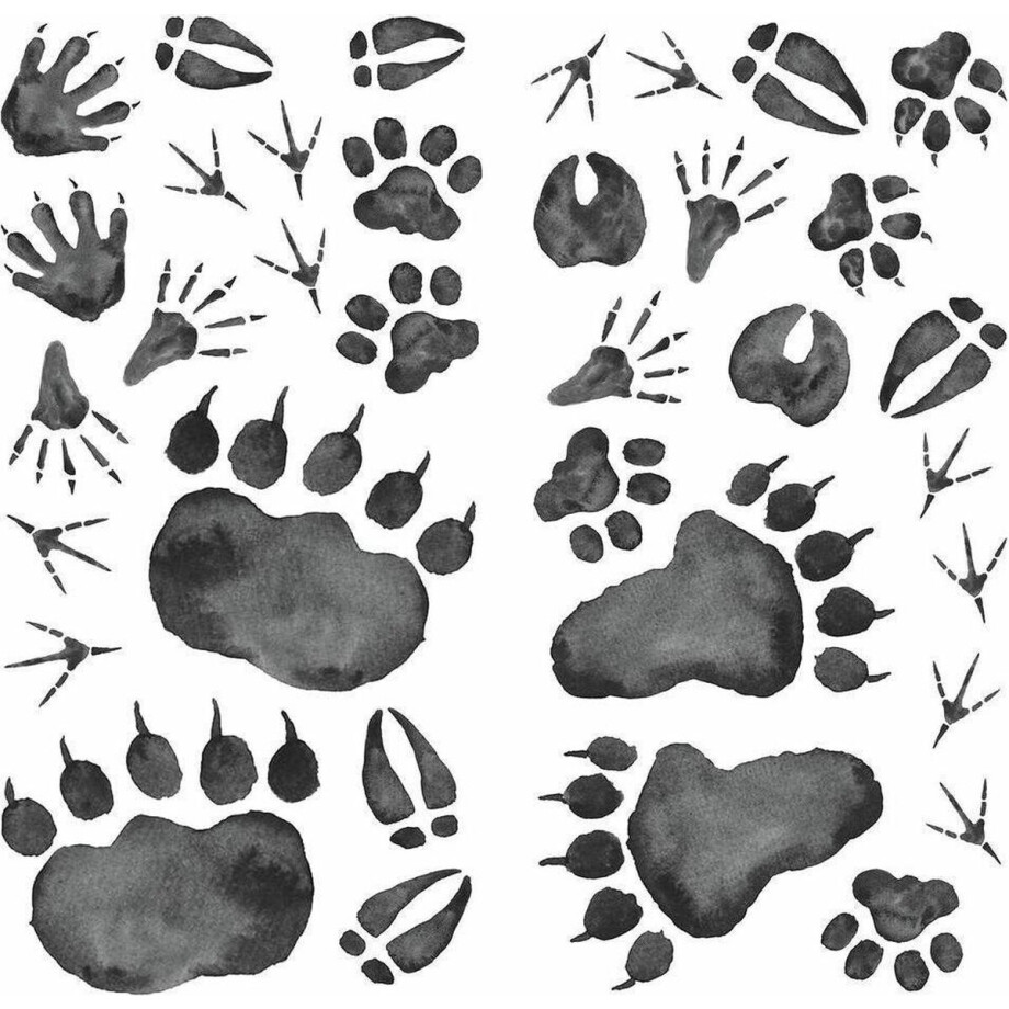 Roommates Muurstickers Animal Tracks Vinyl 70 Stuks afbeelding 1