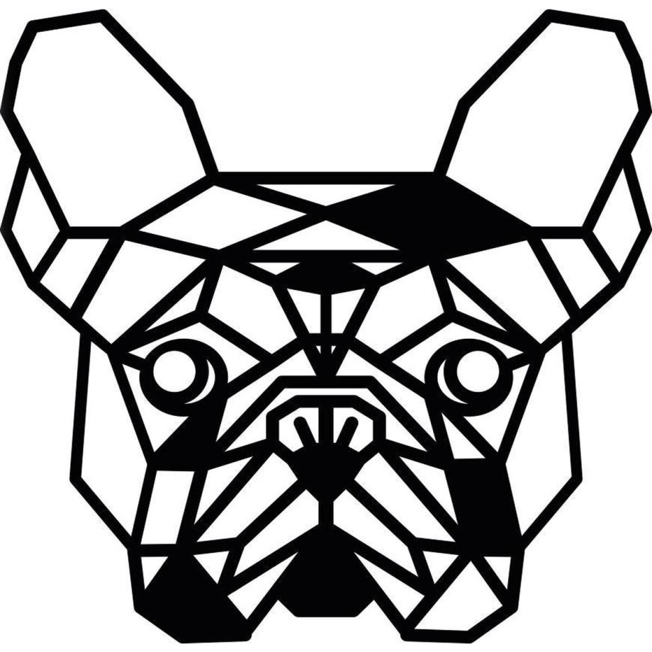 Houten Dierenkop • Houten Bulldog • Dierenkop Bulldog • Extra Groot • Zwart MDF • Houten Dier • Wandecoratie Houten Dierenkop • Houten Bulldog • Dierenkop Bulldog • Extra Groot • Zwart MDF • Houten Dier • Wandecoratie afbeelding 1