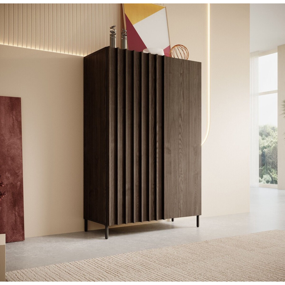 Meubella - Dressoir Paz - Donker eiken - 92 cm Meubella - Dressoir Paz - Donker eiken - 92 cm afbeelding 1