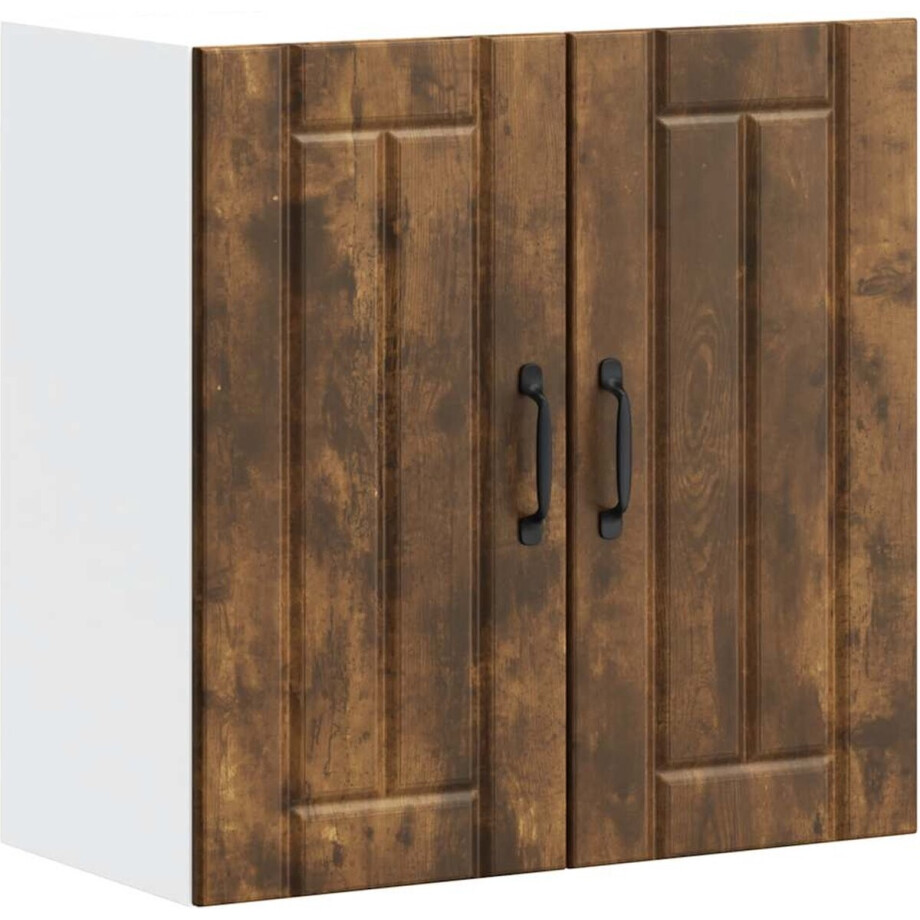 vidaXL - Keukenbovenkast - Lucca - bewerkt - hout - gerookt - eikenkleurig afbeelding 1