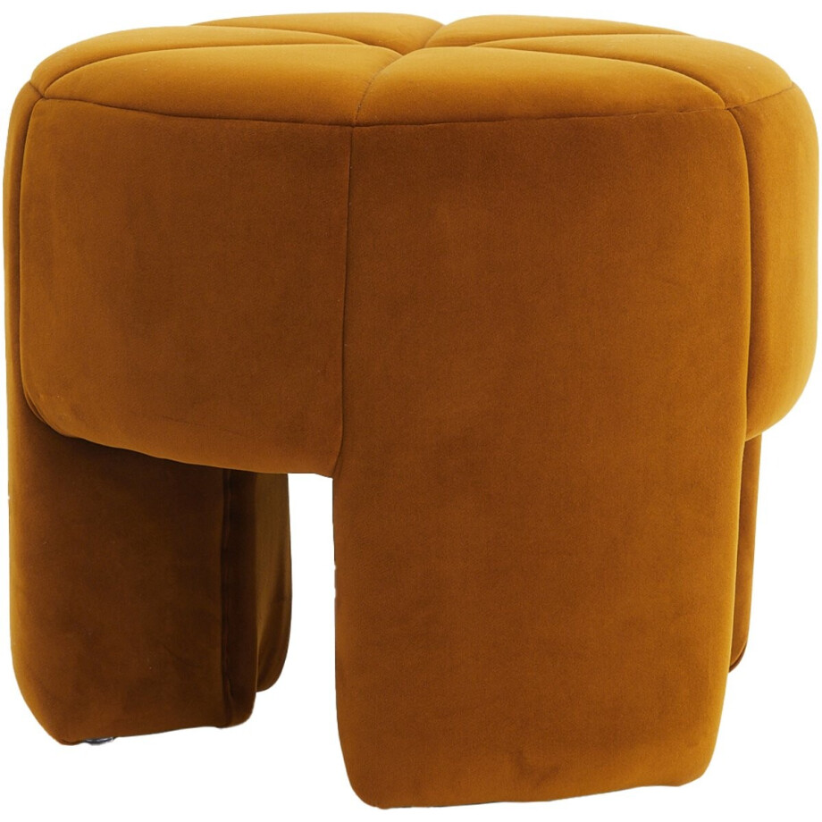 Light & Living - Poef BATOEMI - Ø51x45cm - Oranje afbeelding 1