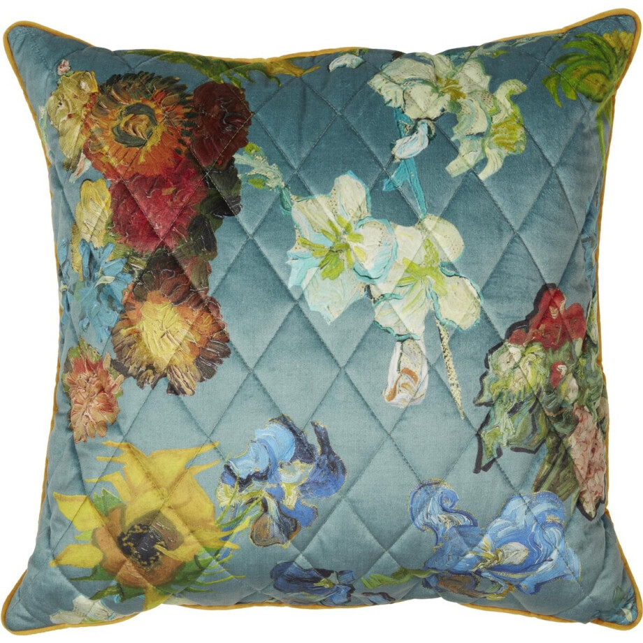 Beddinghouse x Van Gogh Museum Carré Fleuri Sierkussen - 50x50 cm - Groen afbeelding 1