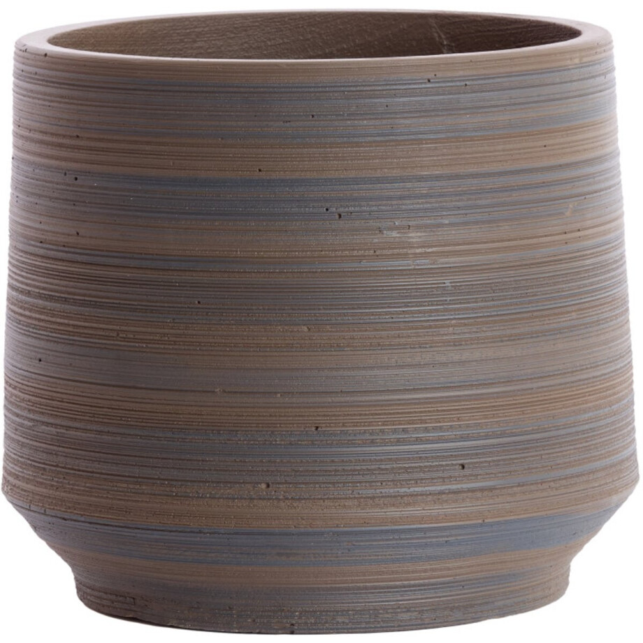 Light & Living vaas EOWYN van steen donkerbruin afwerking - Ø40x35 cm afbeelding 1