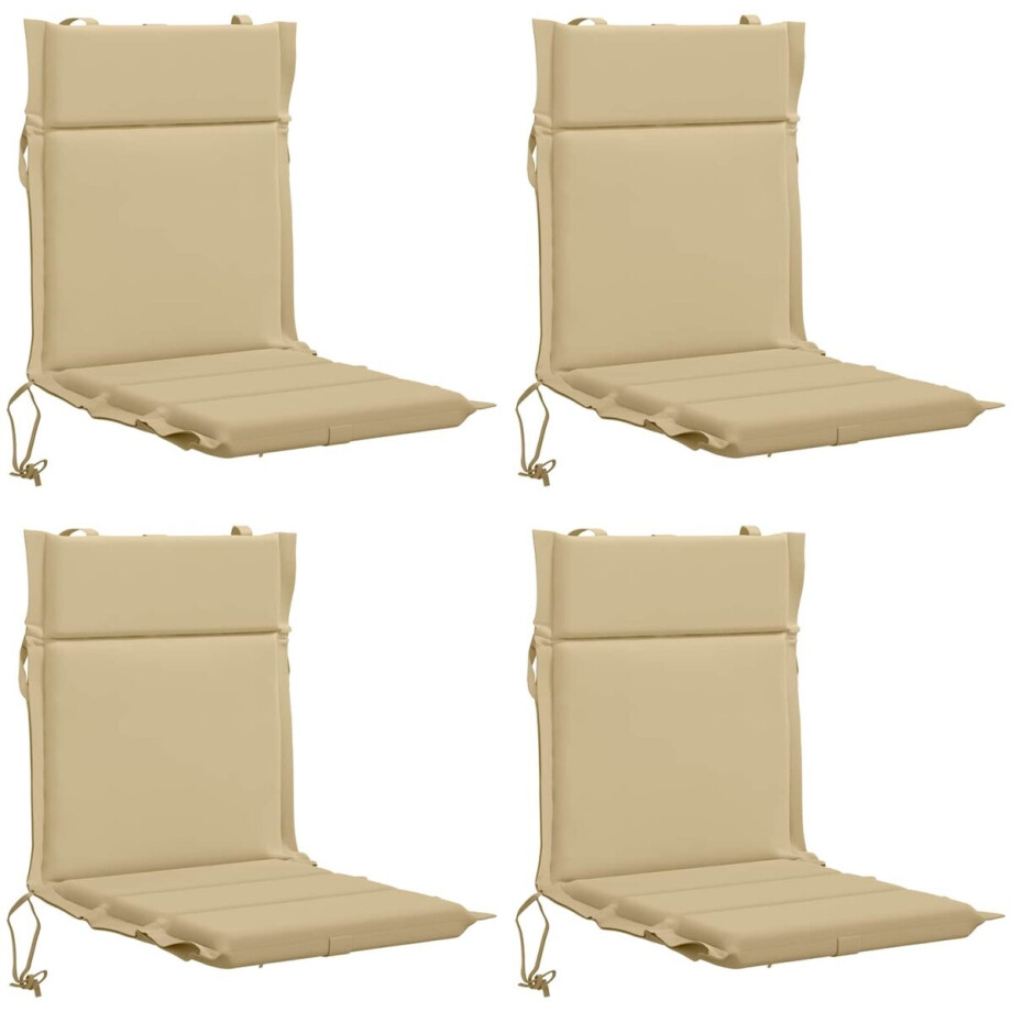 vidaXL - 4-delige - hoogrugkussen - GEMERT - 4 - pcs - 100% - Polyester - Beige vidaXL - 4-delige - hoogrugkussen - GEMERT - 4 - pcs - 100% - Polyester - Beige afbeelding 1
