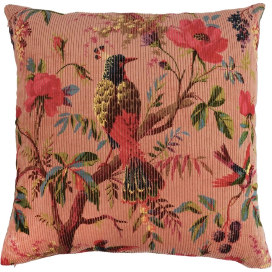 Imbarro - Geribd sierkussen 'Paradise' (50x50cm) - Roze Imbarro - Geribd sierkussen 'Paradise' (50x50cm) - Roze afbeelding 1