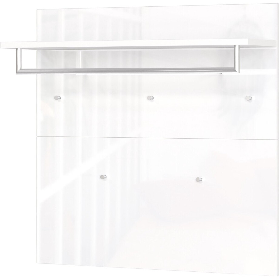 Kapstokpaneel Montreal Wit - 5 haken - Breedte 97 cm - Diepte 30 cm - Hoogte 96 cm afbeelding 1