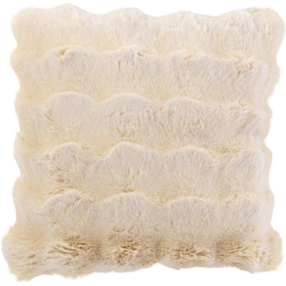 J-Line kussen Wave - polyester - creme afbeelding 1