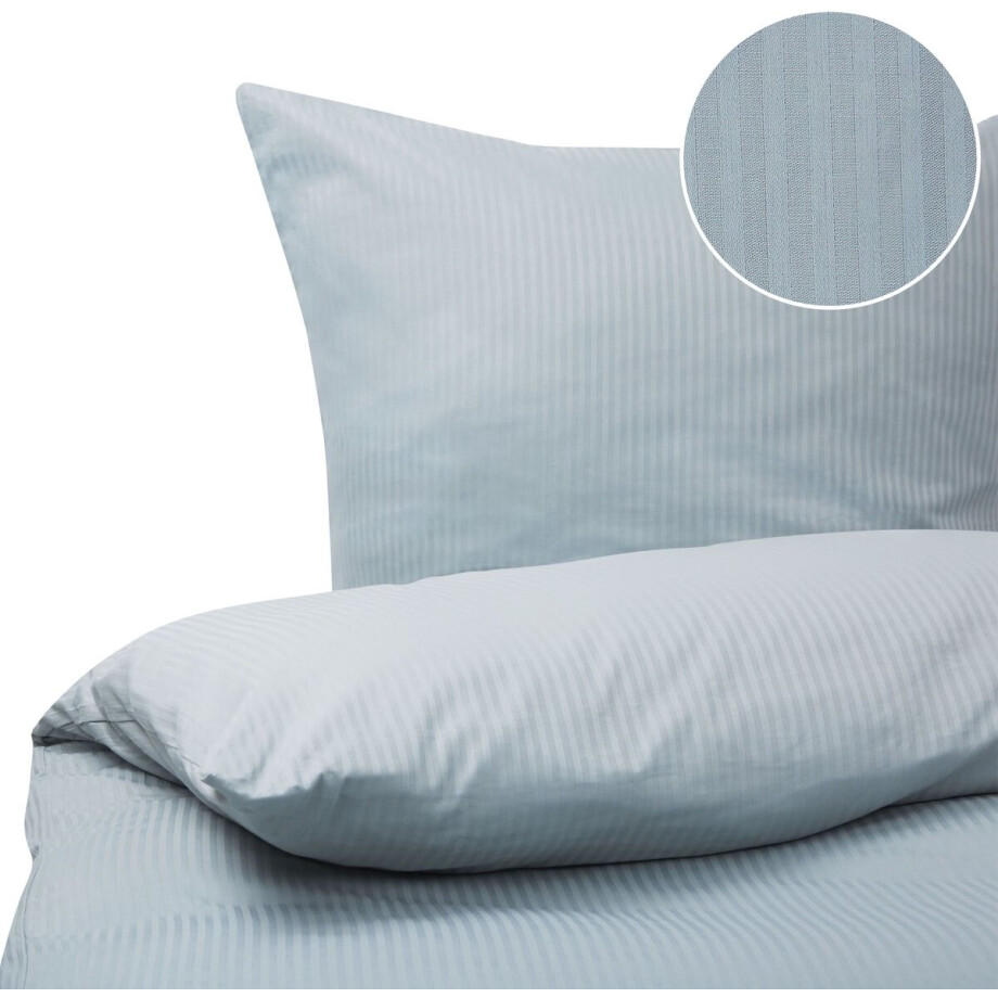 BELIANI AVONDALE - Beddengoed - Lichtgrijs - 155 x 220 cm - Katoen BELIANI AVONDALE - Beddengoed - Lichtgrijs - 155 x 220 cm - Katoen afbeelding 1