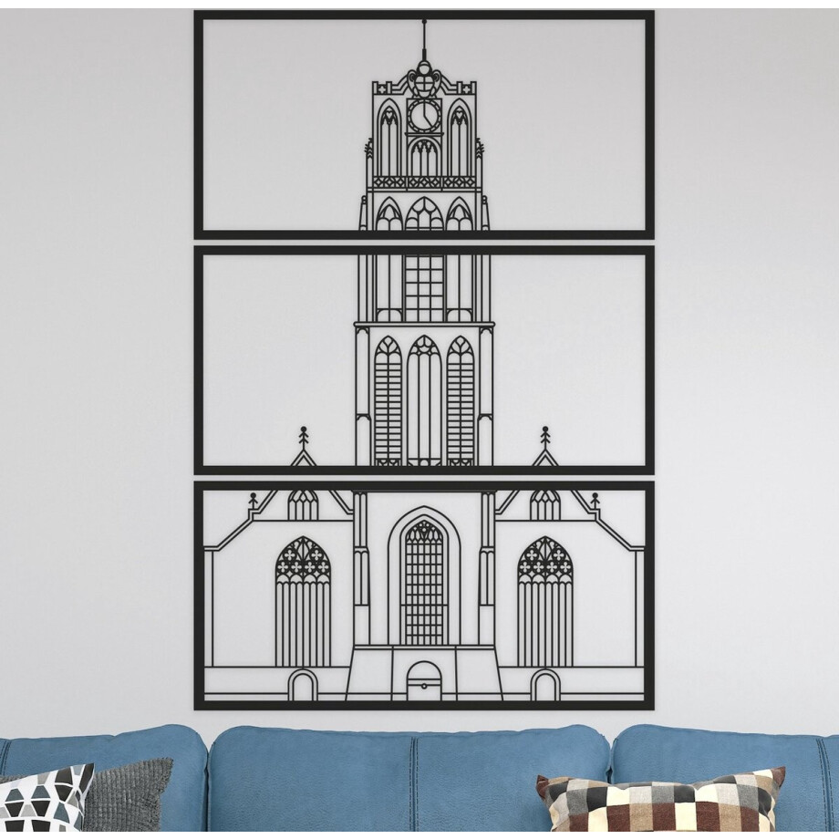 Wanddecoratie | Laurenskerk Rotterdam - L (50x90cm) Wanddecoratie | Laurenskerk Rotterdam - L (50x90cm) afbeelding 1