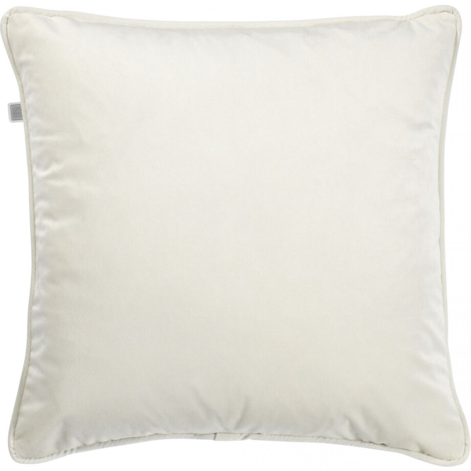 Dutch Decor FINN - Sierkussen 60x60 cm - velvet - effen kleur - Snow White - wit - Inclusief binnenkussen - Luxe kussens voor woonkamer & bank afbeelding 1