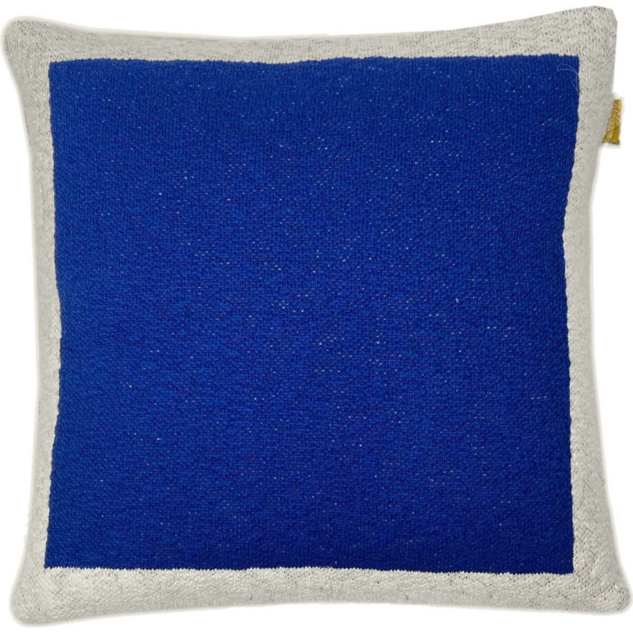 Solid knitted poster cushion blue Solid knitted poster cushion blue afbeelding 1