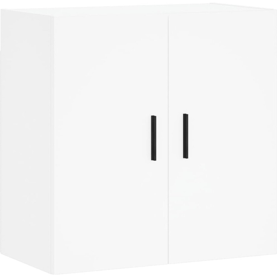 vidaXL - Wandkast - 60x31x60 - cm - bewerkt - hout - wit vidaXL - Wandkast - 60x31x60 - cm - bewerkt - hout - wit afbeelding 1