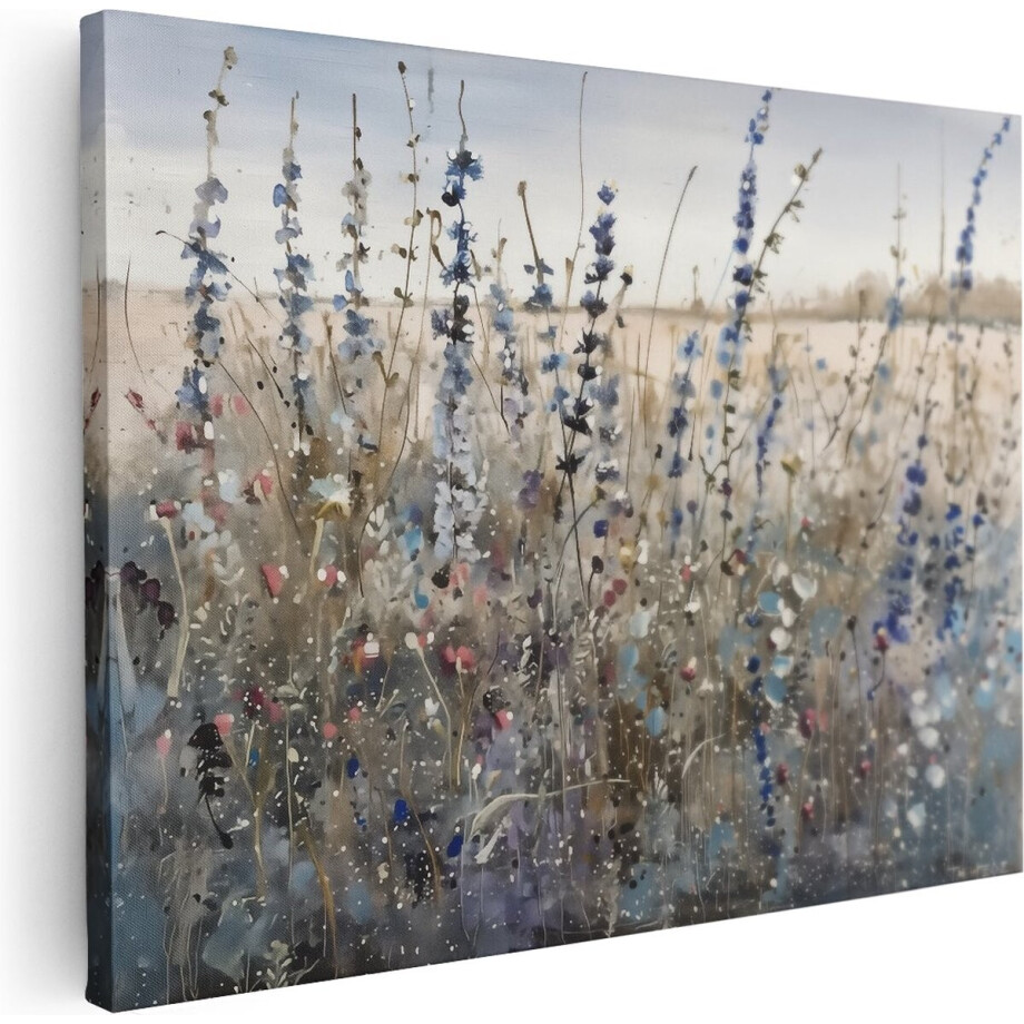Artaza Canvas Schilderij Kunstwerk van Wilde Bloemen in een Veld - 80x60 - Muurdecoratie - Foto Op Canvas - Canvas Print Artaza Canvas Schilderij Kunstwerk van Wilde Bloemen in een Veld - 80x60 - Muurdecoratie - Foto Op Canvas - Canvas Print afbeelding 1