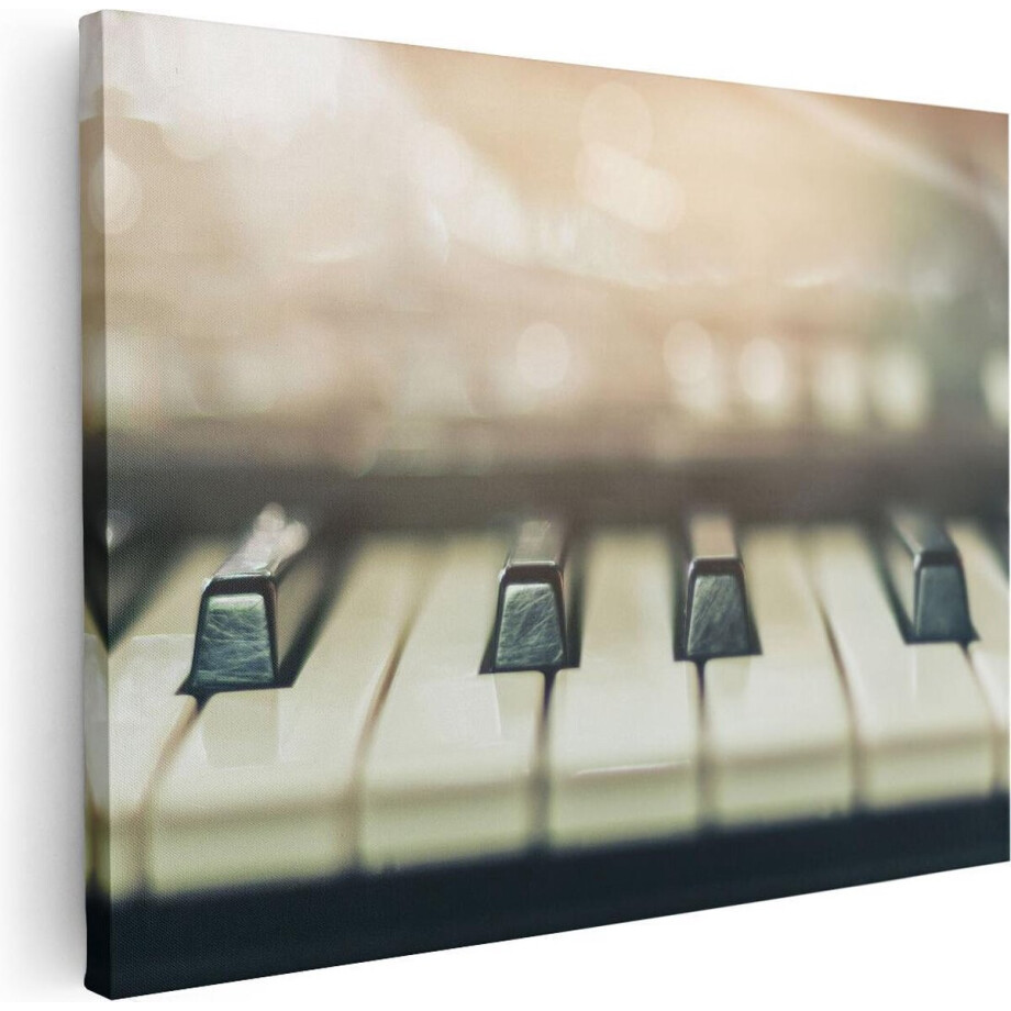 Artaza Canvas Schilderij Piano Toetsen - 80x60 cm - Wanddecoratie Muziek - Muurdecoratie Close-Up - Schilderijen Op Canvas Artaza Canvas Schilderij Piano Toetsen - 80x60 cm - Wanddecoratie Muziek - Muurdecoratie Close-Up - Schilderijen Op Canvas afbeelding 1