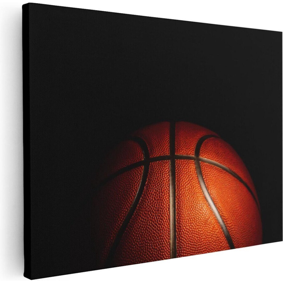Artaza Canvas Schilderij Basketbal op een Zwarte Achtergrond - 80x60 - Foto Op Canvas - Canvas Print Artaza Canvas Schilderij Basketbal op een Zwarte Achtergrond - 80x60 - Foto Op Canvas - Canvas Print afbeelding 1