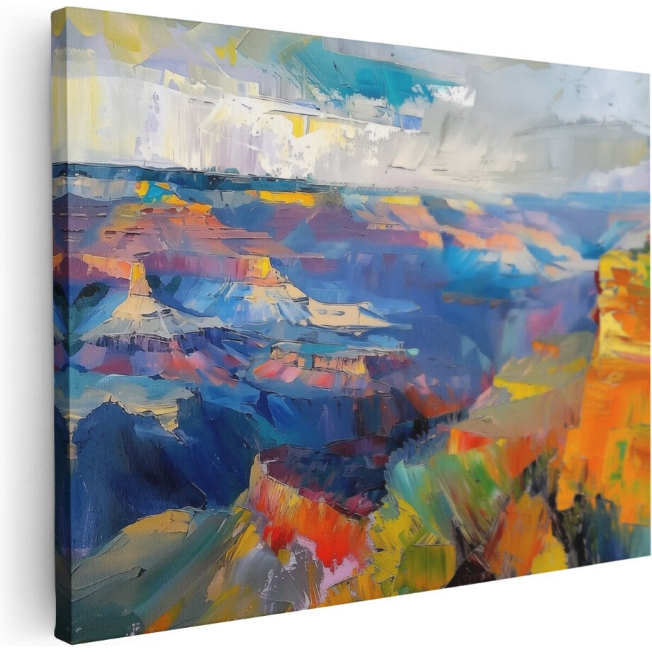 Artaza Canvas Schilderij Abstract Kunstwerk van de Grand Canyon - 40x30 - Klein - Foto Op Canvas - Canvas Print afbeelding 1
