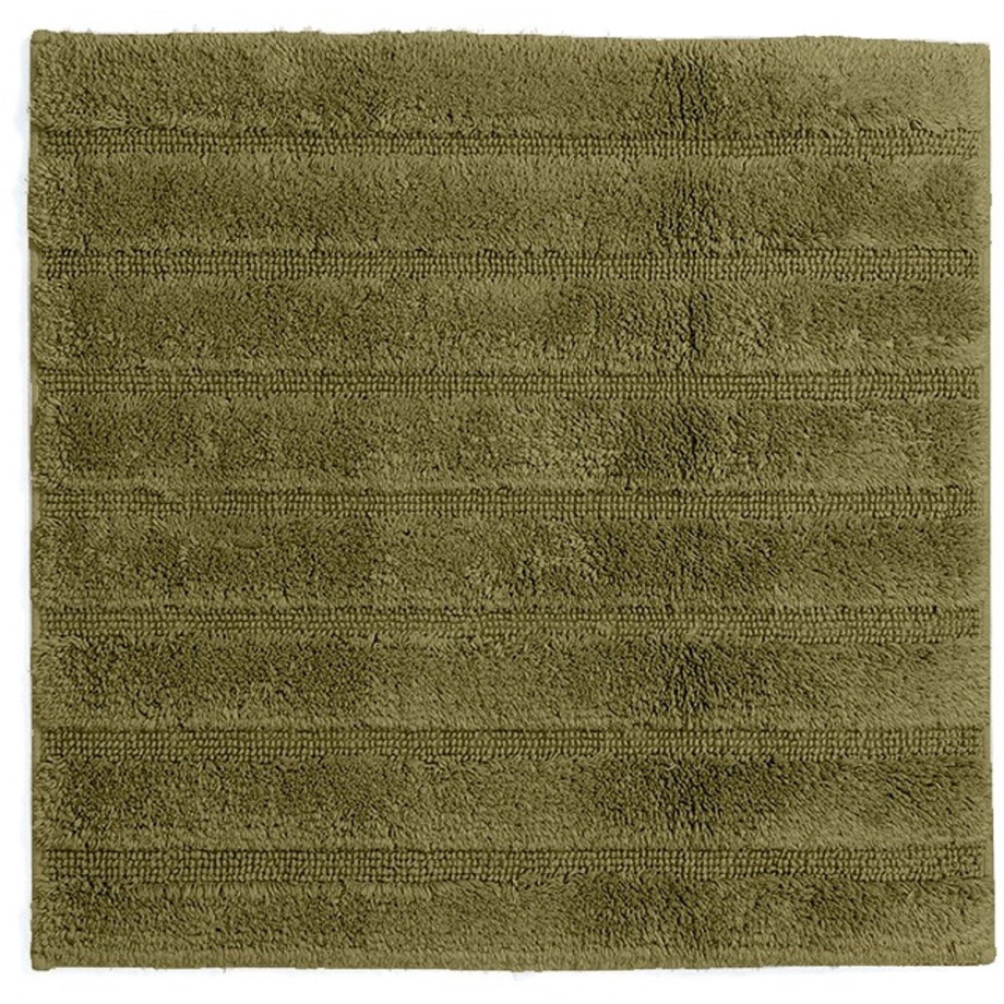 Casilin WC-mat Antislip California - 60x60cm - Vierkante Badmat - Waterabsorberend - Wasbaar en Sneldrogend - 100% Katoen - Mosgroen afbeelding 1