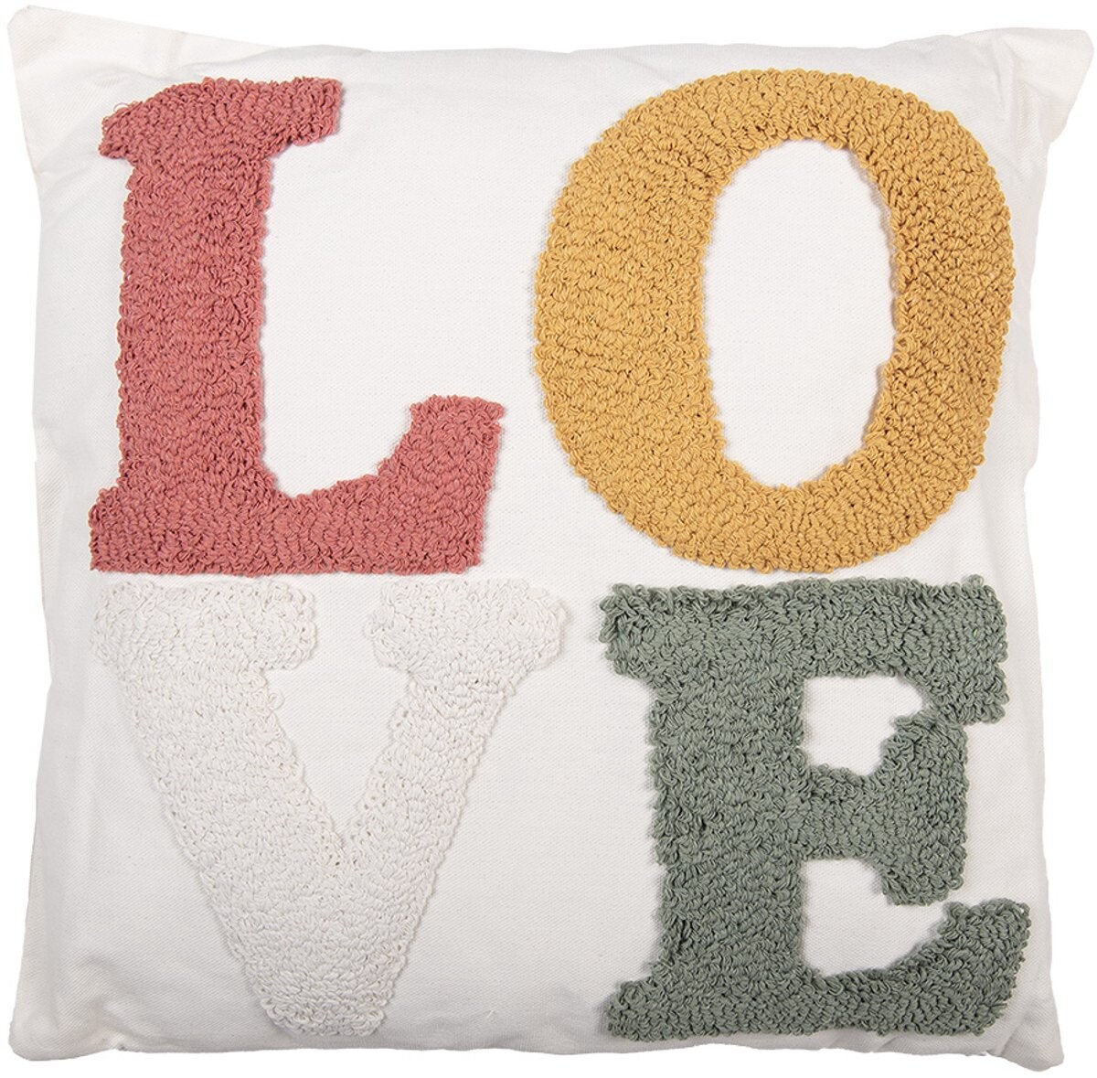 Clayre & Eef Sierkussen 45x45 cm Wit Synthetisch afbeelding 1