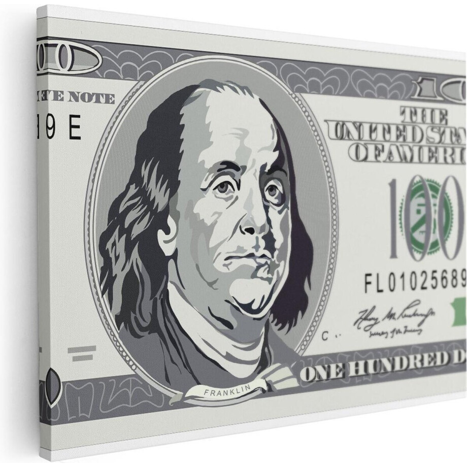 Artaza Canvas Schilderij Geld - 40x30 cm - Klein - Wanddecoratie Dollar - Muurdecoratie Stilleven - Kamer Accessoires Woonkamer Artaza Canvas Schilderij Geld - 40x30 cm - Klein - Wanddecoratie Dollar - Muurdecoratie Stilleven - Kamer Accessoires Woonkamer afbeelding 1