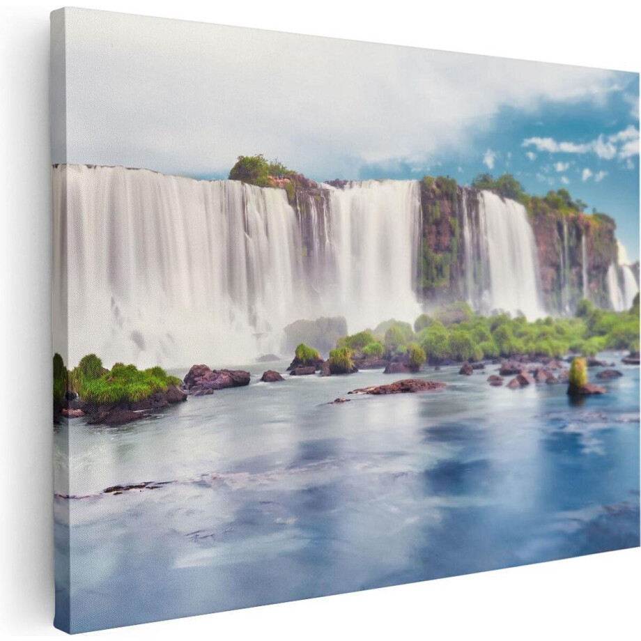 Artaza Canvas Schilderij Watervallen In Argentinië - 40x30 - Klein - Foto Op Canvas - Canvas Print afbeelding 1