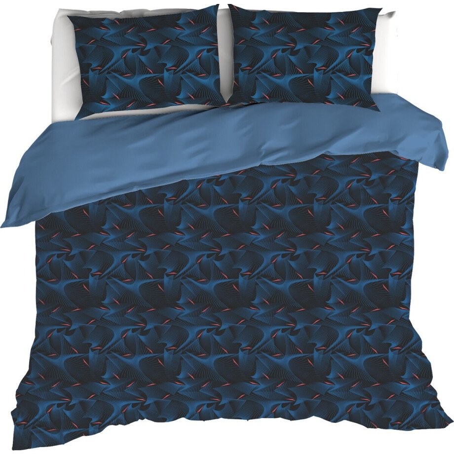 De Witte Lietaer Dekbedovertrek Cobra, Blue Fusion - 260 x 240 - Katoen Percal afbeelding 1