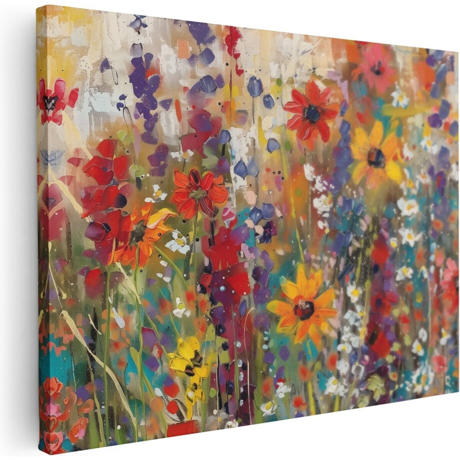 Artaza Canvas Schilderij Bloemen - 120x90 cm - Groot - Wanddecoratie Bloemenschilderij - Muurdecoratie Woonkamer - Kamer Accessoires Kleurrijk Artaza Canvas Schilderij Bloemen - 120x90 cm - Groot - Wanddecoratie Bloemenschilderij - Muurdecoratie Woonkamer - Kamer Accessoires Kleurrijk afbeelding 1