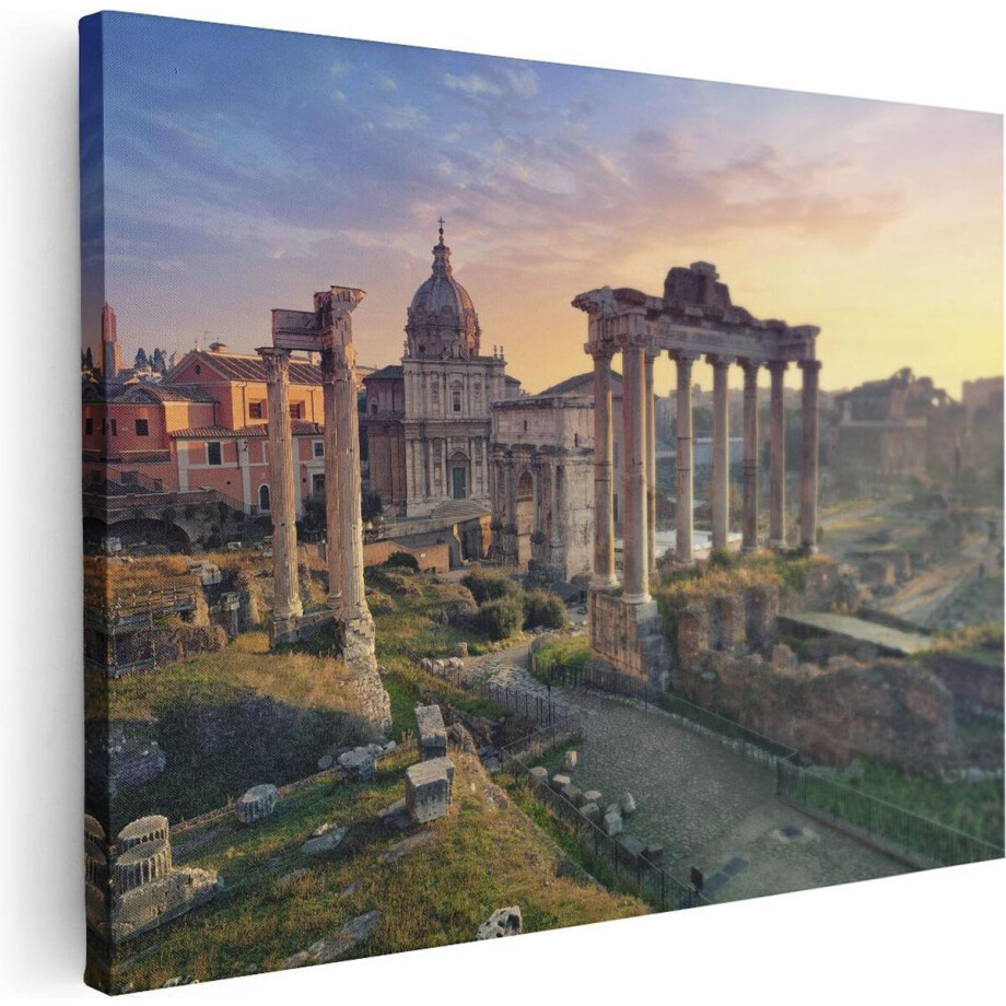 Artaza Canvas Schilderij Romeins Forum - 40x30 cm - Klein - Wanddecoratie Italië - Muurdecoratie Rome - Kamer Accessoires Skyline Artaza Canvas Schilderij Romeins Forum - 40x30 cm - Klein - Wanddecoratie Italië - Muurdecoratie Rome - Kamer Accessoires Skyline afbeelding 1