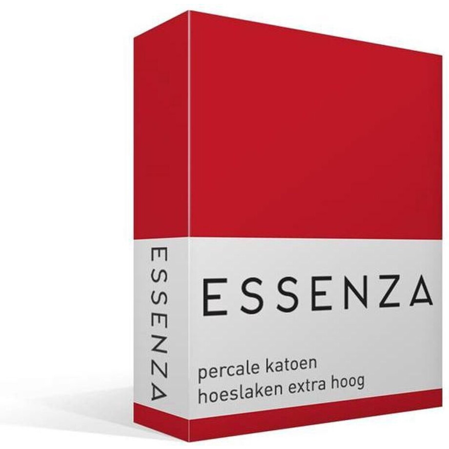 Essenza - Hoeslaken - Percale katoen - 90x220  - Rood afbeelding 1