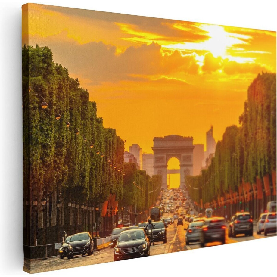 Artaza Canvas Schilderij Arc De Triomphe Bij De Autoweg - 80x60 - Foto Op Canvas - Canvas Print Artaza Canvas Schilderij Arc De Triomphe Bij De Autoweg - 80x60 - Foto Op Canvas - Canvas Print afbeelding 1