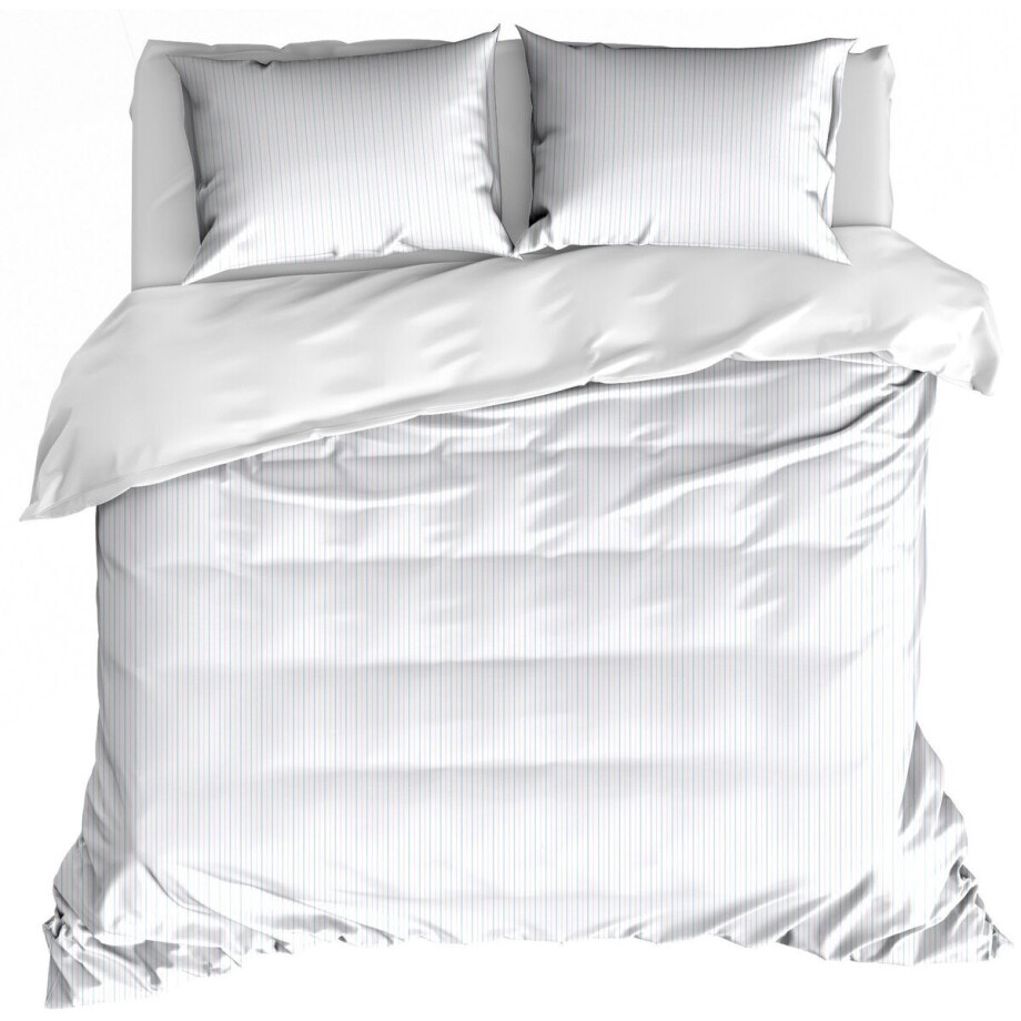 De Witte Lietaer Dekbedovertrek Lola Sky Blue - 240 x 220 + (2x) 60 x 70 cm - Katoen Percal De Witte Lietaer Dekbedovertrek Lola Sky Blue - 240 x 220 + (2x) 60 x 70 cm - Katoen Percal afbeelding 1