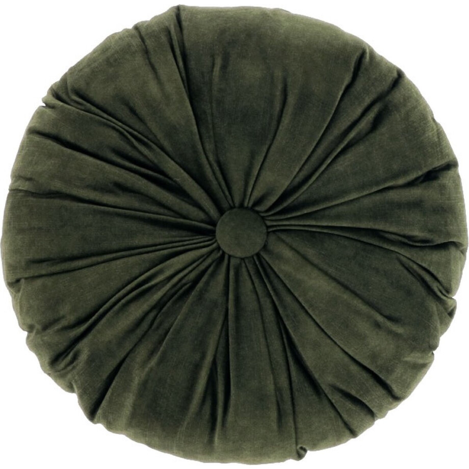 Unique Living - Kussen Basics - Ø40 cm - wintergroen Unique Living - Kussen Basics - Ø40 cm - wintergroen afbeelding 1