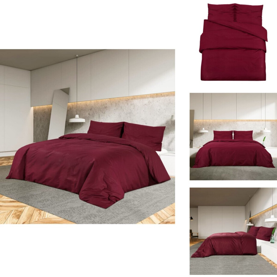 vidaXL Dekbed - Dekbedden - Dekbedovertrek - Overtrek - Dekbedovertrekset lichtgewicht 260x220 cm microvezel bordeaux vidaXL Dekbed - Dekbedden - Dekbedovertrek - Overtrek - Dekbedovertrekset lichtgewicht 260x220 cm microvezel bordeaux afbeelding 1