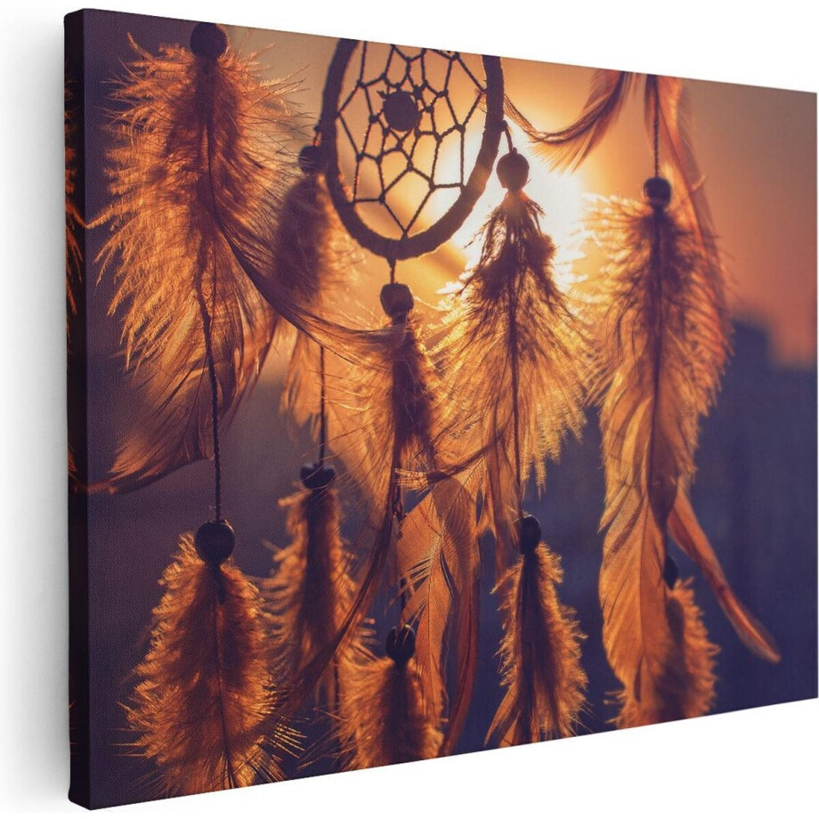 Artaza Canvas Schilderij Amulet van de Indianen - Symbool - Ketting - 80x60 - Foto Op Canvas - Canvas Print afbeelding 1