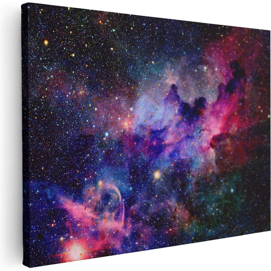 Artaza Canvas Schilderij Sterrenstelsel in de Ruimte - 80x60 cm - Wanddecoratie Woonkamer - Schilderijen - Muurdecoratie Artaza Canvas Schilderij Sterrenstelsel in de Ruimte - 80x60 cm - Wanddecoratie Woonkamer - Schilderijen - Muurdecoratie afbeelding 1