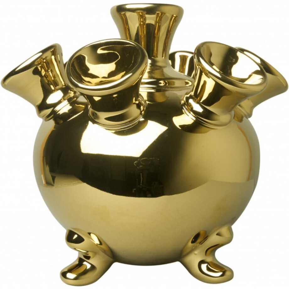 Vaas - Tulpen Goud -Heinen Delft - decoratie Vaas - Tulpen Goud -Heinen Delft - decoratie afbeelding 1