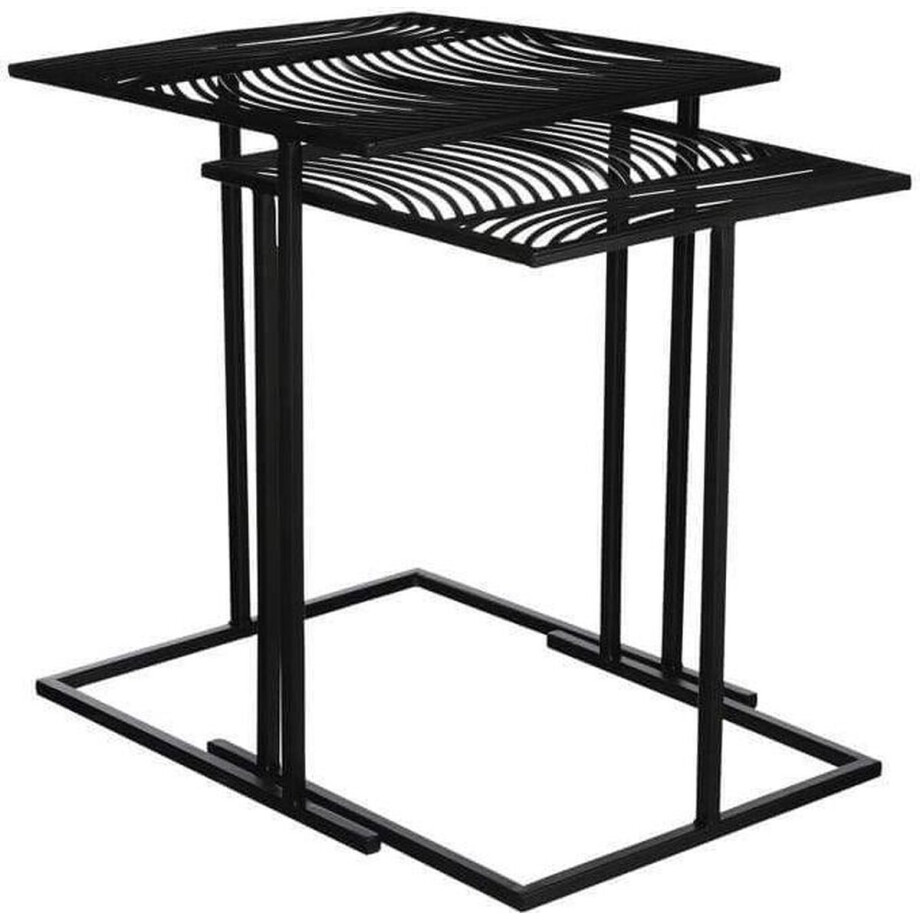 Mica Decorations Otilia side table zwart, set van 2 Mica Decorations Otilia side table zwart, set van 2 afbeelding 1