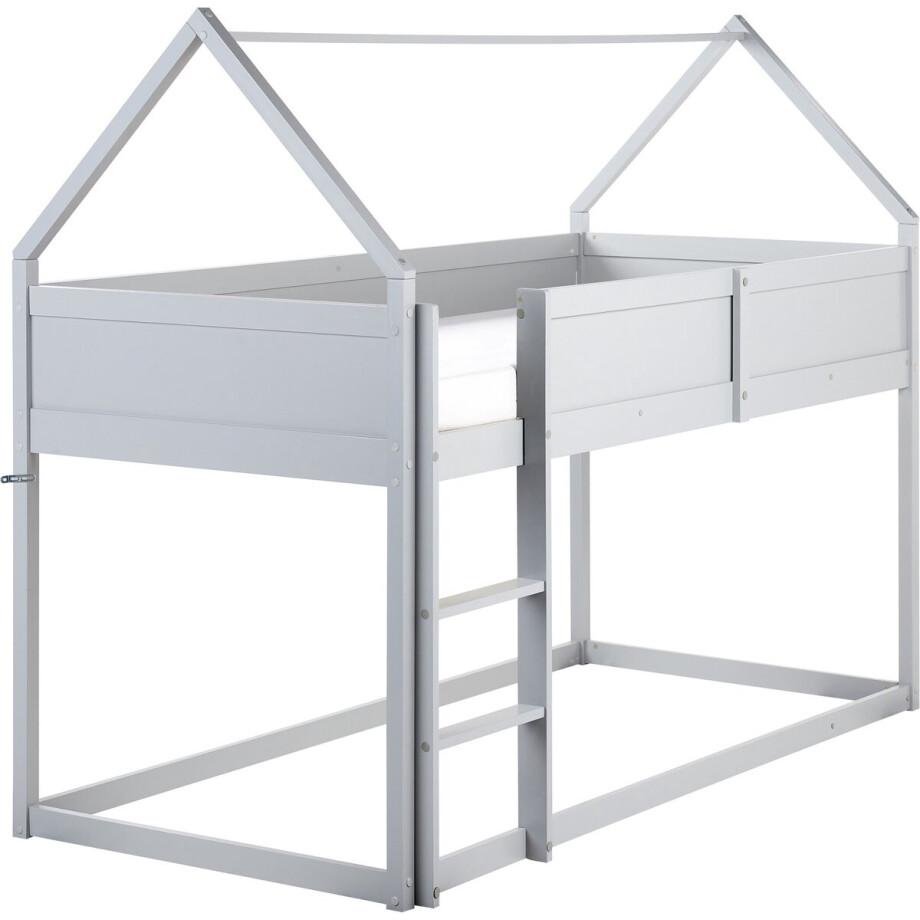DIENNE - Kinderbed - Grijs - 90 x 200 cm - Dennenhout afbeelding 1