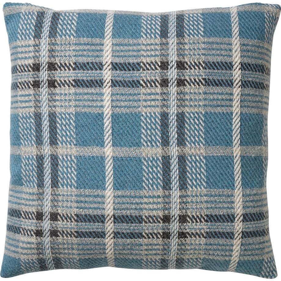 Dutch Decor RENZO - sierkussen 45x45 cm - geruit patroon - Provincial Blue - blauw - Inclusief binnenkussen Dutch Decor RENZO - sierkussen 45x45 cm - geruit patroon - Provincial Blue - blauw - Inclusief binnenkussen afbeelding 1