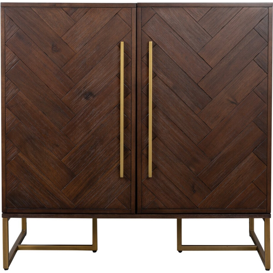 Dutchbone Class Wijnkast/ Drankkast Acaciahout Donkerbruin Dutchbone Class Wijnkast/ Drankkast Acaciahout Donkerbruin afbeelding 1