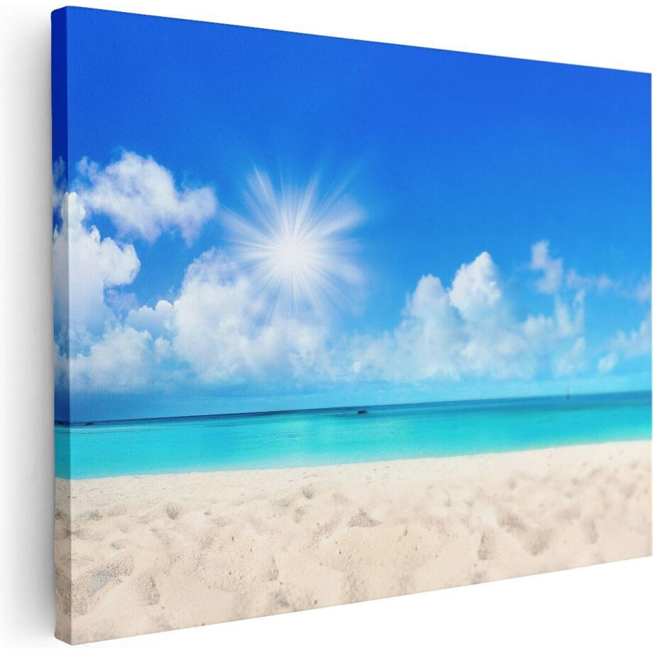 Artaza Canvas Schilderij Zeezicht - 40x30 cm - Klein - Wanddecoratie Strand - Muurdecoratie Woonkamer - Kamer Accessoires Blauwe Zee Artaza Canvas Schilderij Zeezicht - 40x30 cm - Klein - Wanddecoratie Strand - Muurdecoratie Woonkamer - Kamer Accessoires Blauwe Zee afbeelding 1