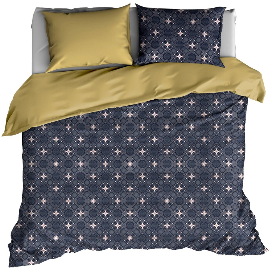 De Witte Lietaer Dekbedovertrek Katoen Satijn Alice - Lits Jumeaux - 240 x 220 cm - Blauw afbeelding 1