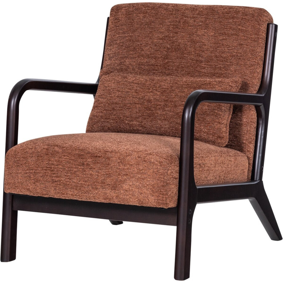 WOOOD Mark Fauteuil - Chenille - Bruin - 75x67x82 afbeelding 1