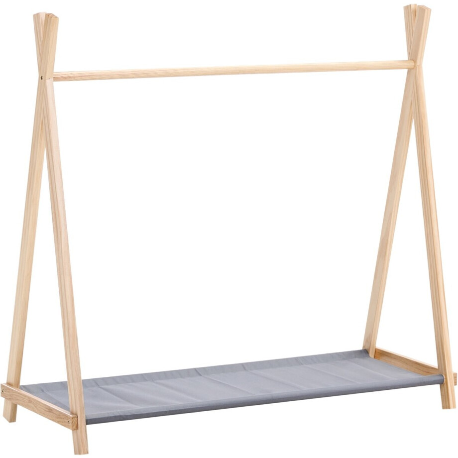 BELIANI CREE - Kinderkledingrek - Lichtbruin - Dennenhout BELIANI CREE - Kinderkledingrek - Lichtbruin - Dennenhout afbeelding 1