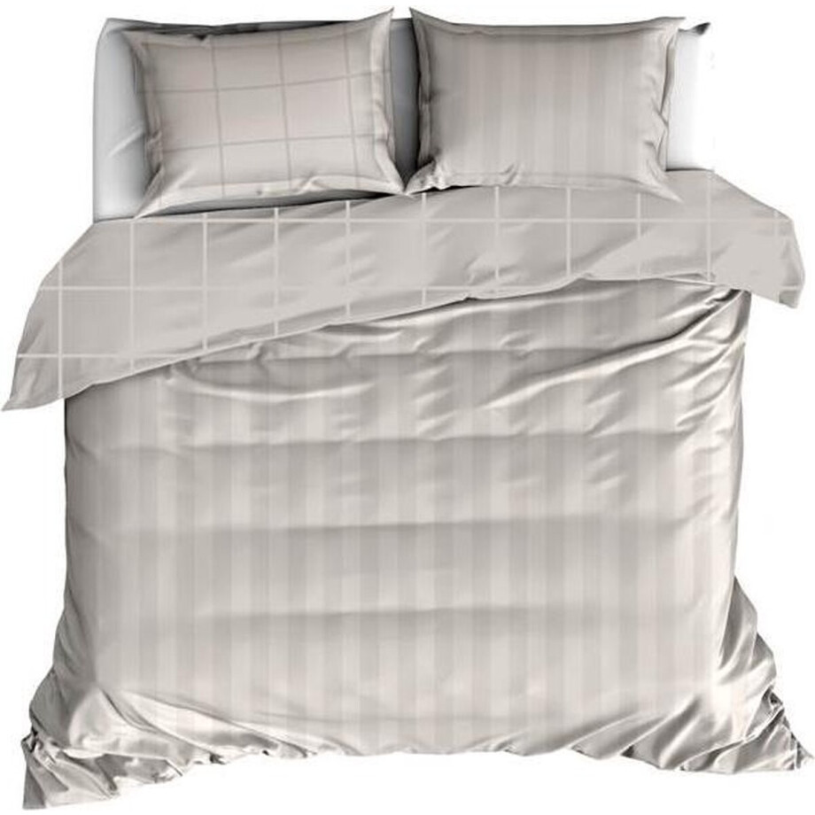 De Witte Lietaer Dekbedovertrek Katoen Satijn Zygo - Hotelmaat - 260 x 240 cm - Taupe De Witte Lietaer Dekbedovertrek Katoen Satijn Zygo - Hotelmaat - 260 x 240 cm - Taupe afbeelding 1