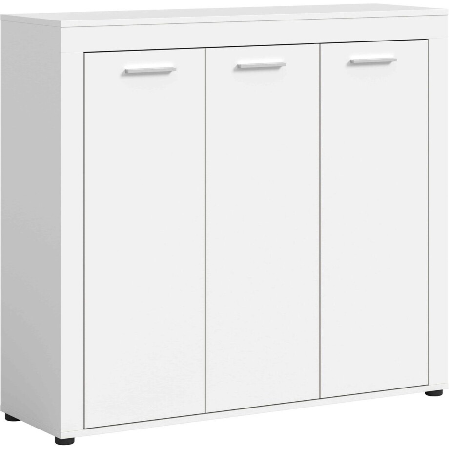 Jam garderobekast schoenenkast wit melamine - 37x120x108cm Jam garderobekast schoenenkast wit melamine - 37x120x108cm afbeelding 1