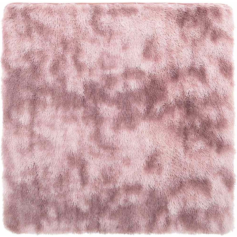 vidaXL - Hoogpolig - vloerkleed - NAVARRA - 120x120 - cm - polyester - stoffig - roze vidaXL - Hoogpolig - vloerkleed - NAVARRA - 120x120 - cm - polyester - stoffig - roze afbeelding 1