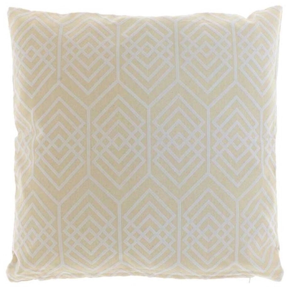 Unique Living | Kussen Deva - Beige - Ivory - 45x45cm - Kussen woonkamer of slaapkamer afbeelding 1