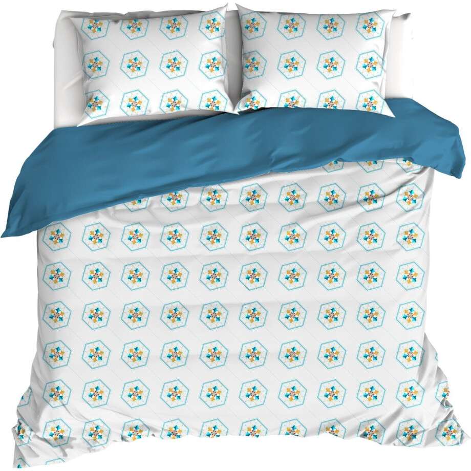De Witte Lietaer Dekbedovertrek Saga, Exotic Plume - 200 x 200/220 - Katoen Percal afbeelding 1