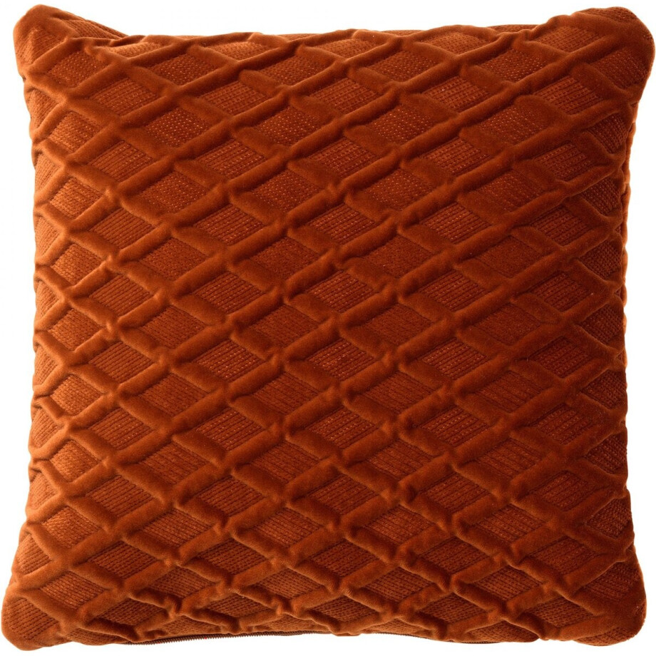 ANTOINETTE | sierkussen 45x45 cm | Potters Clay | oranje | Hoii | met duurzame kussenvulling ANTOINETTE | sierkussen 45x45 cm | Potters Clay | oranje | Hoii | met duurzame kussenvulling afbeelding 1