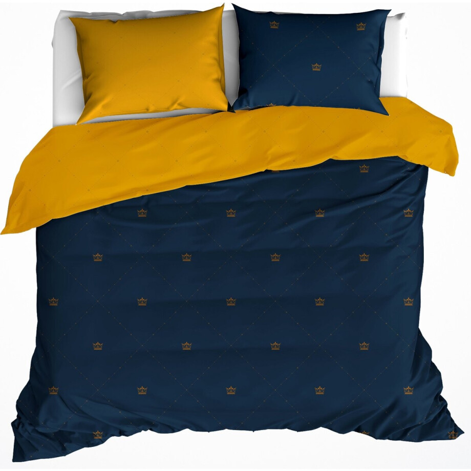De Witte Lietaer Dekbedovertrek Katoen Satijn Rex - Lits Jumeaux - 240 x 220 cm - Blauw afbeelding 1
